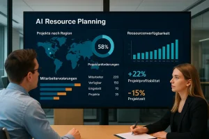 Dashboard für globale KI-unterstützte Projekt- und Ressourcenplanung 